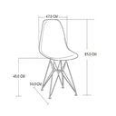Ver imagem 2 de Escrivaninha Industrial Escritório Malta Canela com 1 Cadeira Eames Eiffel Preta Base Ferro Marrom