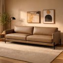 Ver imagem 1 de Sofá 3 Lugares Hipismo Living Horse Collection Couro Caramelo 240cm