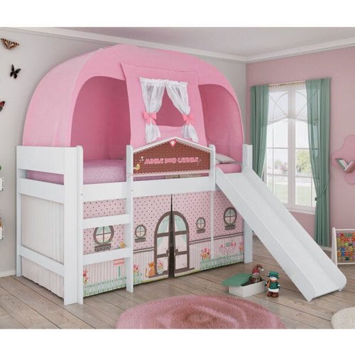 Jogo De Quarto Infantil Doce Magia Com Berço Cama 280 Branco