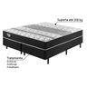 Conjunto Cama Box King Size Soft Comfort Preto Molas Verticoil - 193x203x60cm - 3
