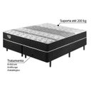Ver imagem 3 de Conjunto Cama Box King Size Soft Comfort Preto Molas Verticoil - 193x203x60cm