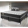 Conjunto Cama Box King Size Soft Comfort Preto Molas Verticoil - 193x203x60cm - 1