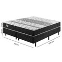 Ver imagem 4 de Conjunto Cama Box King Size Soft Comfort Preto Molas Verticoil - 193x203x60cm