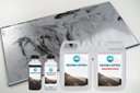 Ver imagem 1 de Kit Porcelanato Liquido Metálico Cinza Platinum / Preto Profundo AG por M² Resinas ag Kit Porcelanat