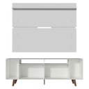 Ver imagem 7 de Rack Madesa Cancun com Pés e Painel para TV até 65 Polegadas Branco/Branco 099B Cor:Branco/Branco/Ru