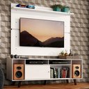 Ver imagem 1 de Rack Madesa Cancun com Pés e Painel para TV até 65 Polegadas Branco/Branco 099B Cor:Branco/Branco/Ru