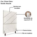 Ver imagem 4 de Cabeceira Solteiro 100 Cm com Frame Cristal Boucle Cinza Claro Artte
