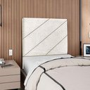 Ver imagem 2 de Cabeceira Solteiro 100 Cm com Frame Cristal Boucle Cinza Claro Artte