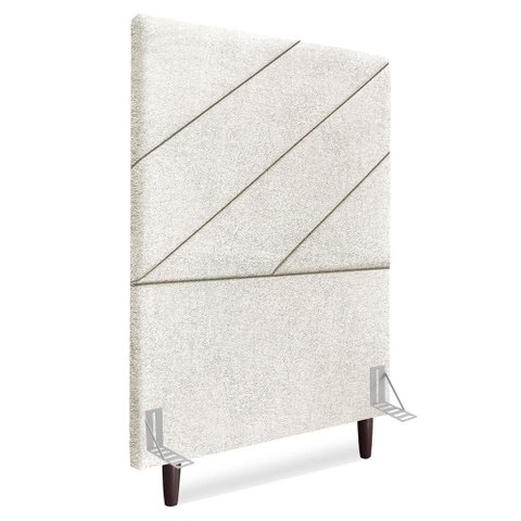 Cabeceira Solteiro 100 Cm com Frame Cristal Boucle Cinza Claro Artte