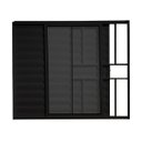 Ver imagem 2 de Veneziana de Correr 3 Folhas com Grade de Alumínio Preto 120x120