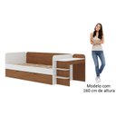 Ver imagem 5 de Cama de Solteiro Funcional Infantil com Escrivaninha e Cama Auxiliar 100% MDF Premium Helena Branco/Castanho