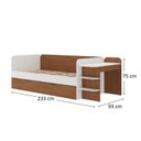 Ver imagem 3 de Cama de Solteiro Funcional Infantil com Escrivaninha e Cama Auxiliar 100% MDF Premium Helena Branco/Castanho
