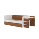 Ver imagem 2 de Cama de Solteiro Funcional Infantil com Escrivaninha e Cama Auxiliar 100% MDF Premium Helena Branco/Castanho