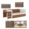 Cama de Solteiro Funcional Infantil com Escrivaninha e Cama Auxiliar 100% Mdf Premium Helena - 10