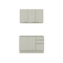 Ver imagem 3 de Cozinha Compacta Modulada 100% MDF 2 Peças sem Tampo Bege Areia HP Fineze
