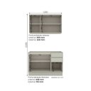 Ver imagem 4 de Cozinha Compacta Modulada 100% MDF 2 Peças sem Tampo Bege Areia HP Fineze