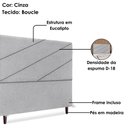 Ver imagem 4 de Cabeceira Queen 160 Cm com Frame Cristal Boucle Cinza Artte
