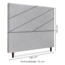 Ver imagem 3 de Cabeceira Queen 160 Cm com Frame Cristal Boucle Cinza Artte