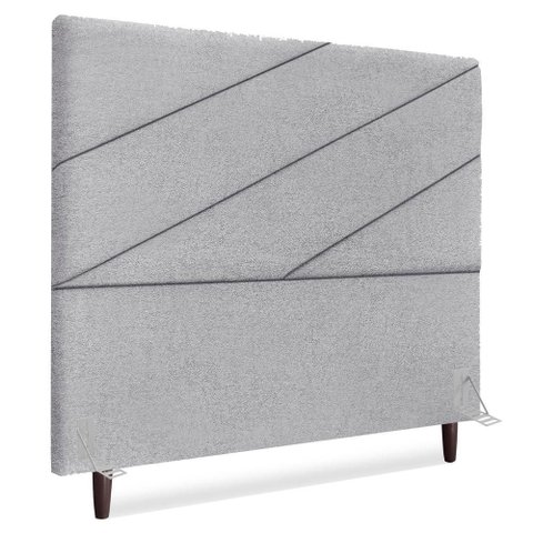 Cabeceira Queen 160 Cm com Frame Cristal Boucle Cinza Artte