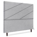 Ver imagem 1 de Cabeceira Queen 160 Cm com Frame Cristal Boucle Cinza Artte