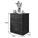 Ver imagem 2 de Mesa de Cabeceira Império 3 Gavetas Benetil:cinamomo