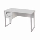 Ver imagem 2 de Mesa Escrivaninha Industrial 120cm Tampo 30mm com 2 Gavetas Pés em Metal F5 Office Cor:Cinza