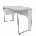Ver imagem 5 de Mesa Escrivaninha Industrial 120cm Tampo 30mm com 2 Gavetas Pés em Metal F5 Office Cor:Cinza