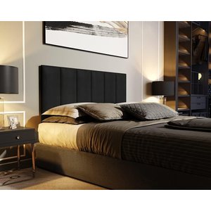 Cabeceira Imperial Modular P/ Cama Box Casal 140 Cm - Preto