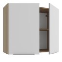 Ver imagem 3 de Armário Aéreo Stella 2 Portas Rustic/branco Madesa