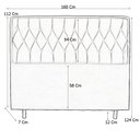 Ver imagem 3 de Cabeceira Cama Box Queen Jadi 160 Cm Suede Preto - MV Estofados Shop