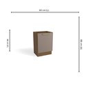 Ver imagem 4 de Balcão de Cozinha Botanic 60cm 01 Porta M629 Kappesberg - Nogueira/fendi