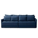 Ver imagem 5 de Sofá Cama Retrátil e Reclinável 2,10m com Molas Cairo Veludo Azul Mirra Decor