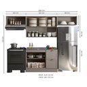 Ver imagem 4 de Composição Cozinha Modulada Olivia 4 Peças 7 Portas para Pia Poliman Móveis