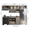 Composição Cozinha Modulada Olivia 4 Peças 7 Portas para Pia Poliman Móveis - 4