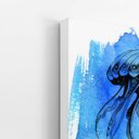 Ver imagem 3 de Água Viva Azul Arte Minimalista Quadro Canvas 60x40cm