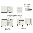 Ver imagem 5 de Armário de Cozinha Completa 250cm Branco Reims Madesa 01