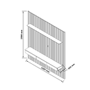 Ver imagem 3 de Home Ripado Supremo 2.3 para Tv até 85 Polegadas - 2 Cores:cinamomo/off White