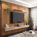 Ver imagem 1 de Home Ripado Supremo 2.3 para Tv até 85 Polegadas - 2 Cores:cinamomo/off White