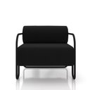 Ver mais imagens de Kit 2 Poltronas Decorativas Sala de Estar Polatsk Base Industrial de Ferro Veludo Preto G33 - Gran B