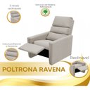 Ver imagem 6 de Poltrona do Papai Reclinável Ravena Material Sintético Bege