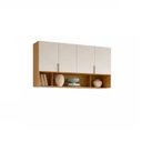 Ver imagem 3 de Armário Aéreo Modulado para Quarto 4 Portas 150cm 100% MDF Clean Altezza