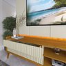 Rack com Painel para Tv 84 Polegadas com Led com Pés 100% Mdf 218cm Magnífico - 12