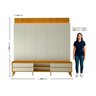 Rack com Painel para Tv 84 Polegadas com Led com Pés 100% Mdf 218cm Magnífico - 4