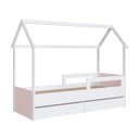 Ver imagem 1 de Cama Infantil Montessoriana Gavetões Inferiores 201X95cm Branco/Rosa