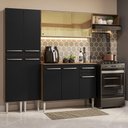 Ver imagem 1 de Armário de Cozinha Completa 229cm Rustic/Preto Emilly Madesa 09