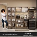 Ver imagem 6 de Armário de Cozinha Completa 229cm Rustic/Preto Emilly Madesa 09