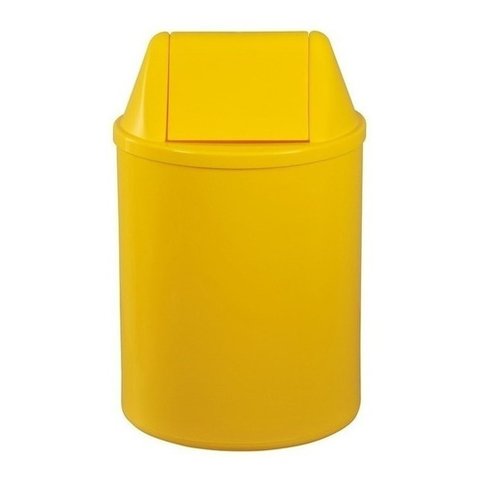 Lixeira Plástica com Tampa Vai-vem 12 Litros Cor:amarelo