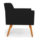 Ver imagem 6 de Kit 2 Poltronas Viena Gomada Linho Preto A79 Pés Palito Castanho - D’Rossi