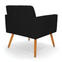 Ver imagem 5 de Kit 2 Poltronas Viena Gomada Linho Preto A79 Pés Palito Castanho - D’Rossi
