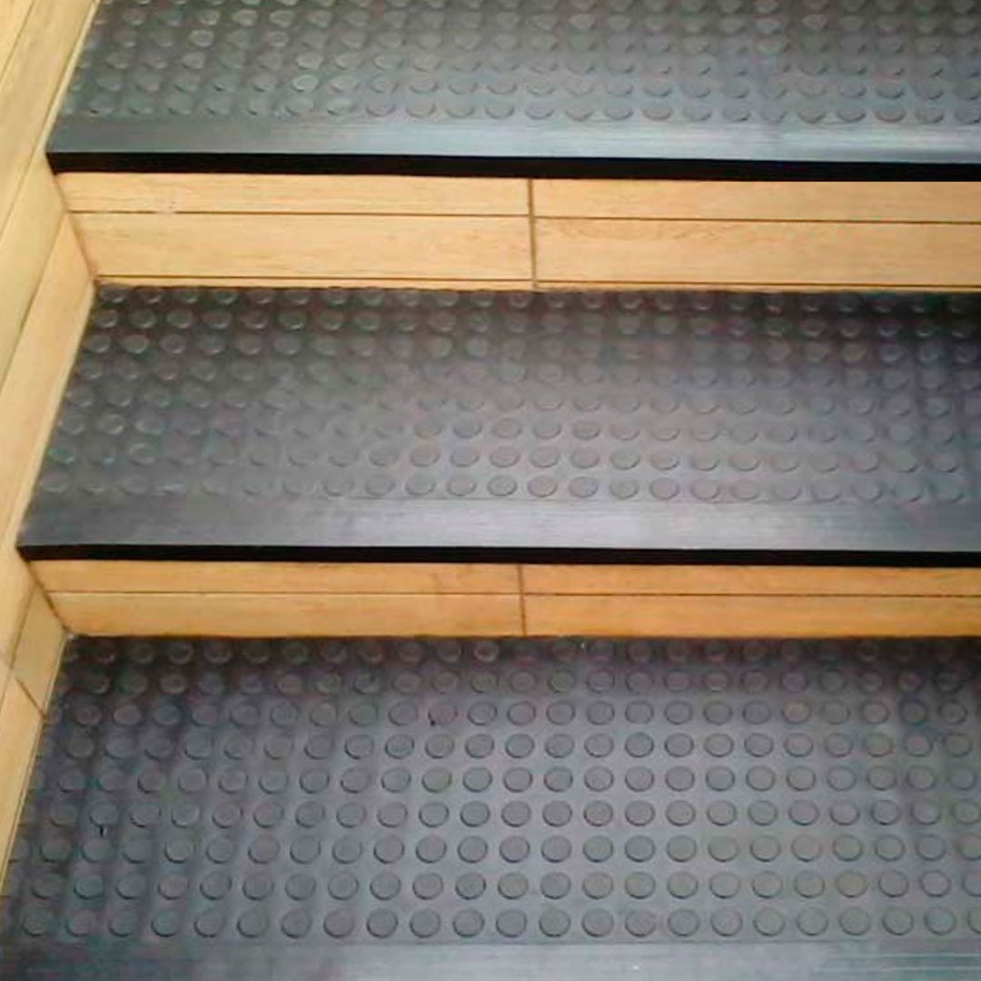 Piso Emborrachado Moeda Wet Floor - Kit 20 Placas (5m²) 0,50x0,50m - Preto - 6